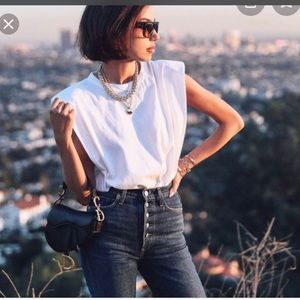 Zara strong shoulder top sz small